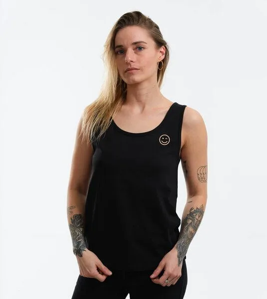 Gary Mash GARY MASH Top Rose Zwinker-Smiley aus Bio-Baumwolle, Schwarz, – Produktbild 1 von 4