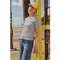 Tranquillo Jerseyshirt Lillyy aus Tencel™ - stripes navy / XS – Produktbild 1 von 2
