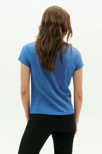 thinking mu thinking mu T-Shirt - Hemp Regina - aus Hanf & Biobaumwolle, Blau (hertage blue), – Produktbild 4 von 4
