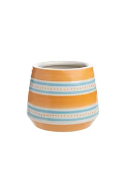 Tranquillo Blumentopf ORANGE AQUARELL - blau – Produktbild 1 von 1