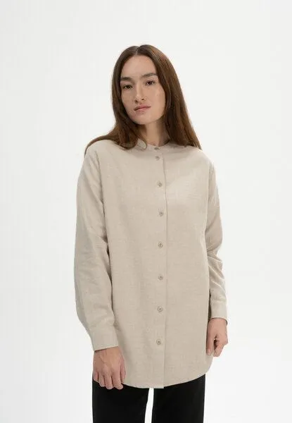 MELA Flanell Shirt AABAN | von MELA | Fairtrade & GOTS zertifiziert, Birke melange, – Produktbild 1 von 4