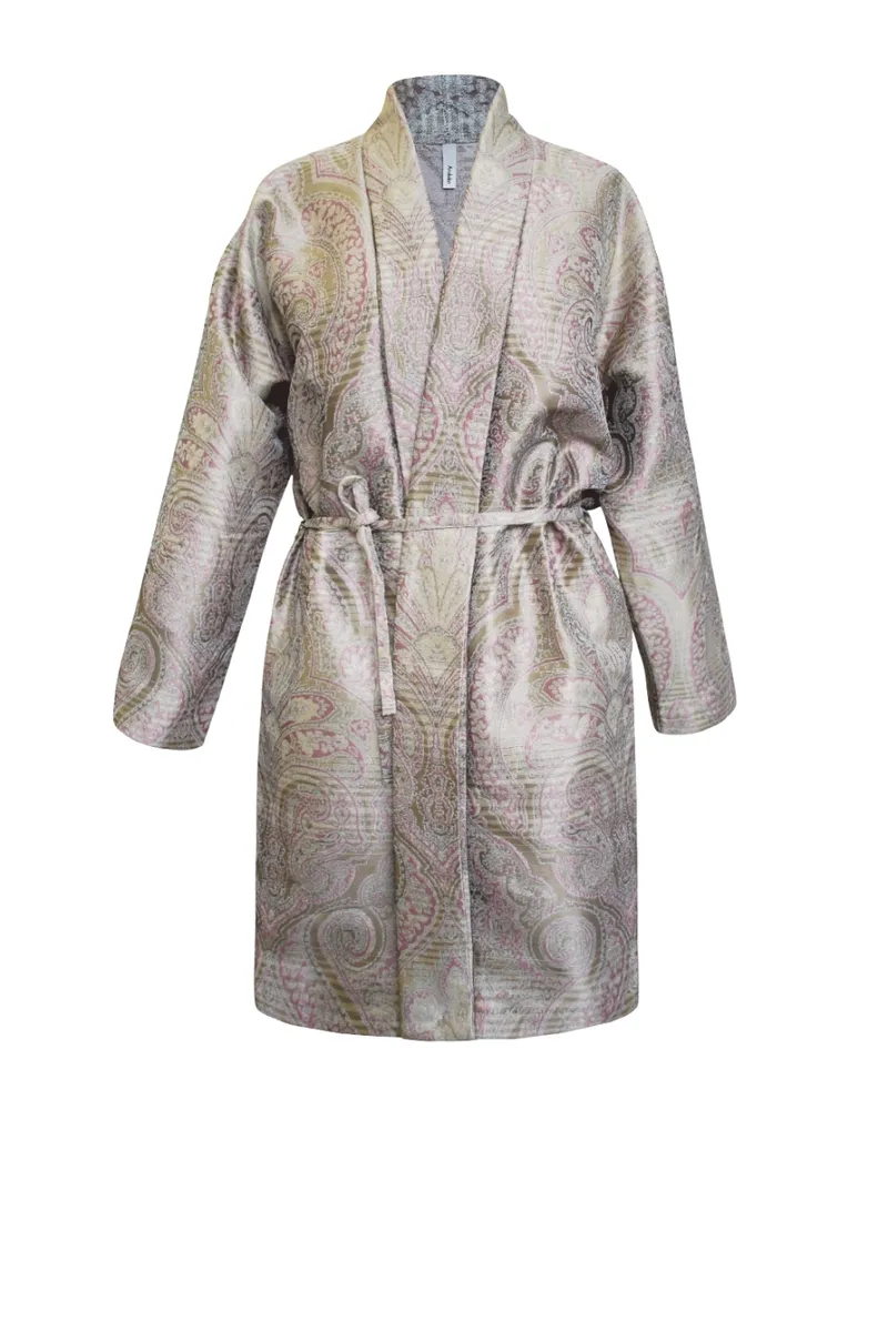 Anekdot Anekdot Damen vegan Morgenmantel Lavendel Brokat, Beige, – Produktbild 2 von 2