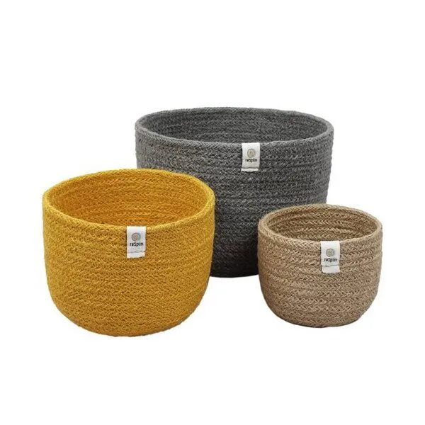 reSpiin reSpiin 3er-Set große Körbe aus Jute, Beach, – Produktbild 1 von 4