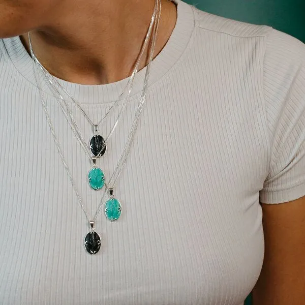 Himal Hemp Himal Hemp VULVA GEMS Silber Halskette mit Anhänger mit biologisch abbaubarem 3D-Druck, Gelb, – Produktbild 2 von 4