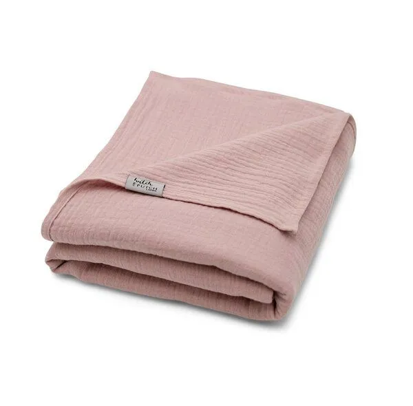 Hutch&Putch Hutch&Putch Musselin Sommerdecke für warme Nächte - Abmaße 135x220 cm - aus 100% Bio-Baumwolle - Handmade in Germany, Blush, – Produktbild 1 von 2