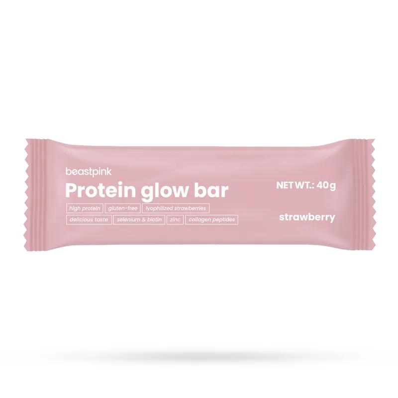 GymBeam retail GymBeam retail BeastPink Protein GlowBar 40 g Erdbeere – Produktbild 1 von 1