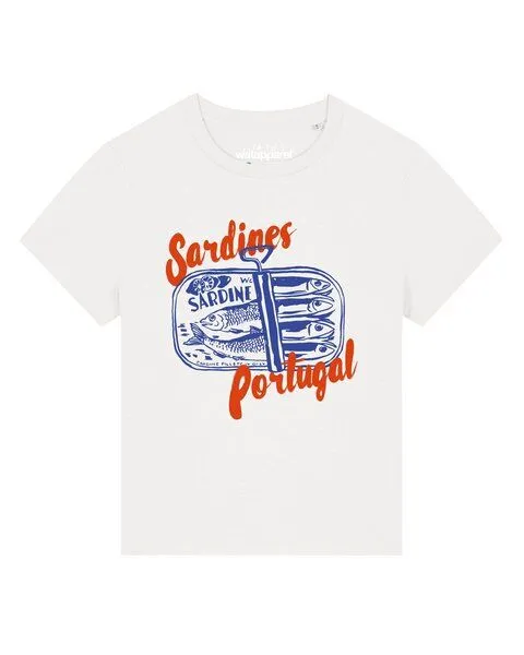 watapparel watapparel T-Shirt Frauen Sardines Portugal, Off white, – Produktbild 1 von 3