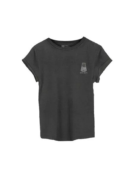 FUXBAU FUXBAU Frauen Stay Salty T-Shirt - salzschwarz, Salzschwarz, – Produktbild 3 von 4