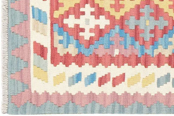 Rugtales Kelim Gashgai Rugtales aus Schurwolle, 85x119 cm, Rot, – Produktbild 4 von 4
