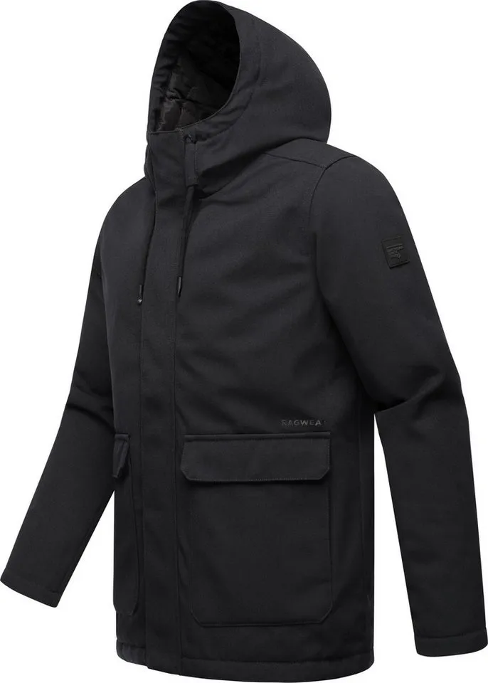 ragwear ragwear Winterjacke Mr Them stylische Herren Outdoorjacke mit großer Kapuze, Schwarz, – Produktbild 3 von 4