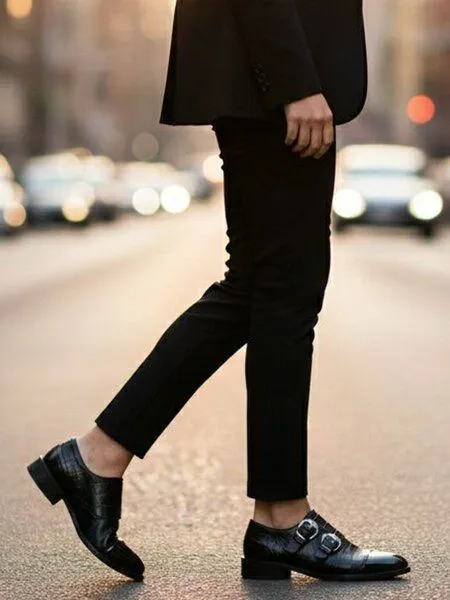 Will's Vegan Shop Will's Vegan Shop Mock Croc Monk Straps Mock Croc Vegan Leather Damen – Produktbild 1 von 1