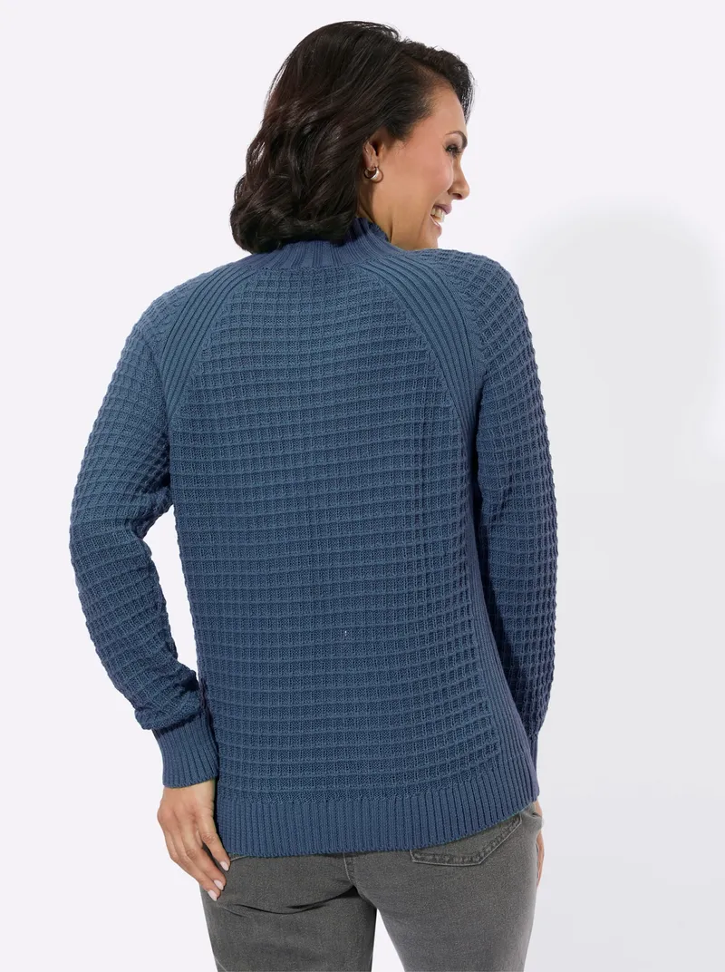 Witt Stehkragenpullover jeansblau, Jeansblau, – Produktbild 2 von 2