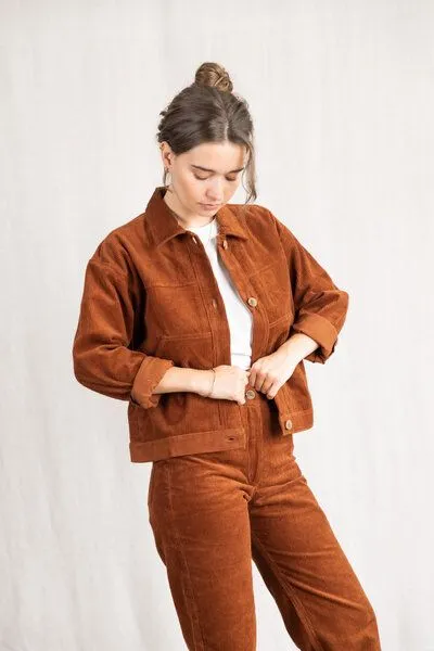 Jyoti - Fair Works Jyoti - Fair Works Baumwollcord Jacke Nariyal, Masala, – Produktbild 2 von 4