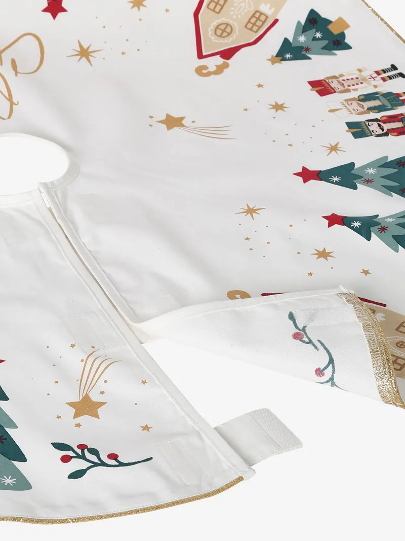 Vertbaudet Vertbaudet Weihnachtsbaum-Teppich Nussknacker, Weiß, – Produktbild 2 von 4