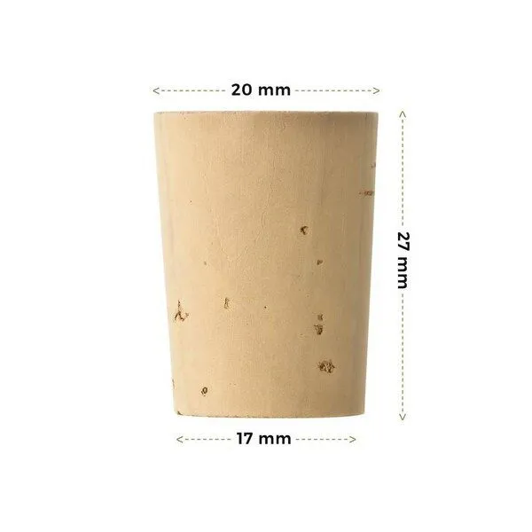 Kork-Deko Kork-Deko 100 Spitzkorken | Länge = 27 mm oder 24 mm | zwei verschiedene Größen – Produktbild 2 von 4