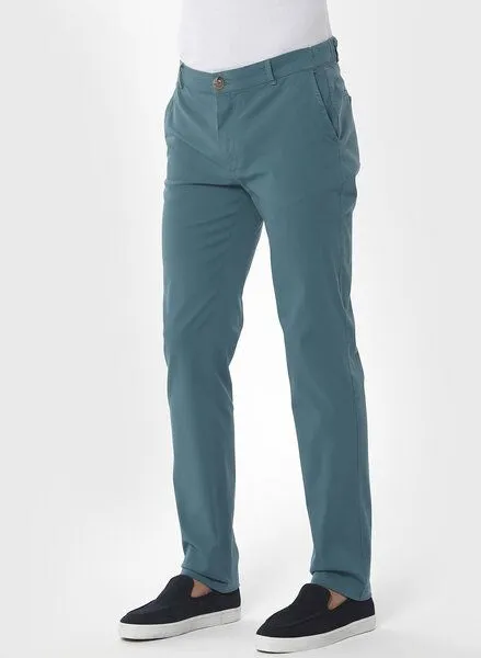 ORGANICATION ORGANICATION Chino-Hose aus Bio-Baumwolle, Grün(petrol green), – Produktbild 3 von 3