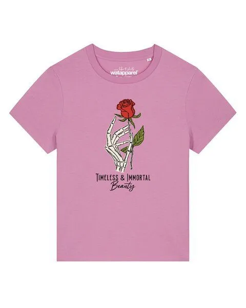 watapparel watapparel T-Shirt Frauen Timeless Immortal Beauty, Bubble pink, – Produktbild 1 von 2
