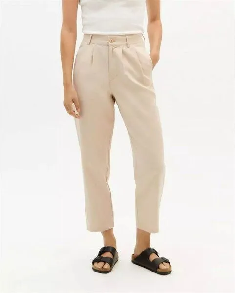 thinking mu thinking mu Bundfaltenhose - Hemp Rina - aus Bio-Baumwolle, Pearl (natur), – Produktbild 1 von 4