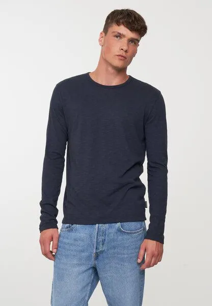 recolution Herren Slub Longsleeve aus Bio-Baumwolle - MACA - recolution, Dark navy (blau), – Produktbild 2 von 8