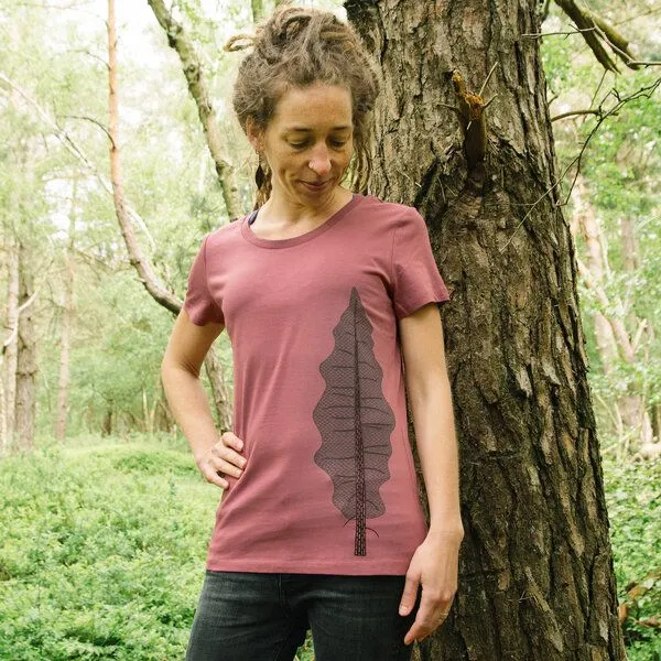 Cmig Cmig Tanne T-Shirt Damen aus Biobaumwolle, Hibiscus rose, – Produktbild 1 von 4