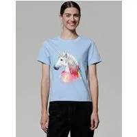 watapparel watapparel T-Shirt Frauen Flash, the unicorn, Blue soul, – Produktbild 1 von 1