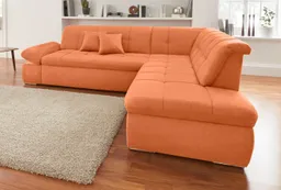 DOMO collection Ecksofa NMORIC inkl. Zierkissen 273x216x80 cm L-Form, Ottomanen-Abschluss, wahlweise mit Bettfunktion und Armlehnverstellung – Produktbild 1 von 1