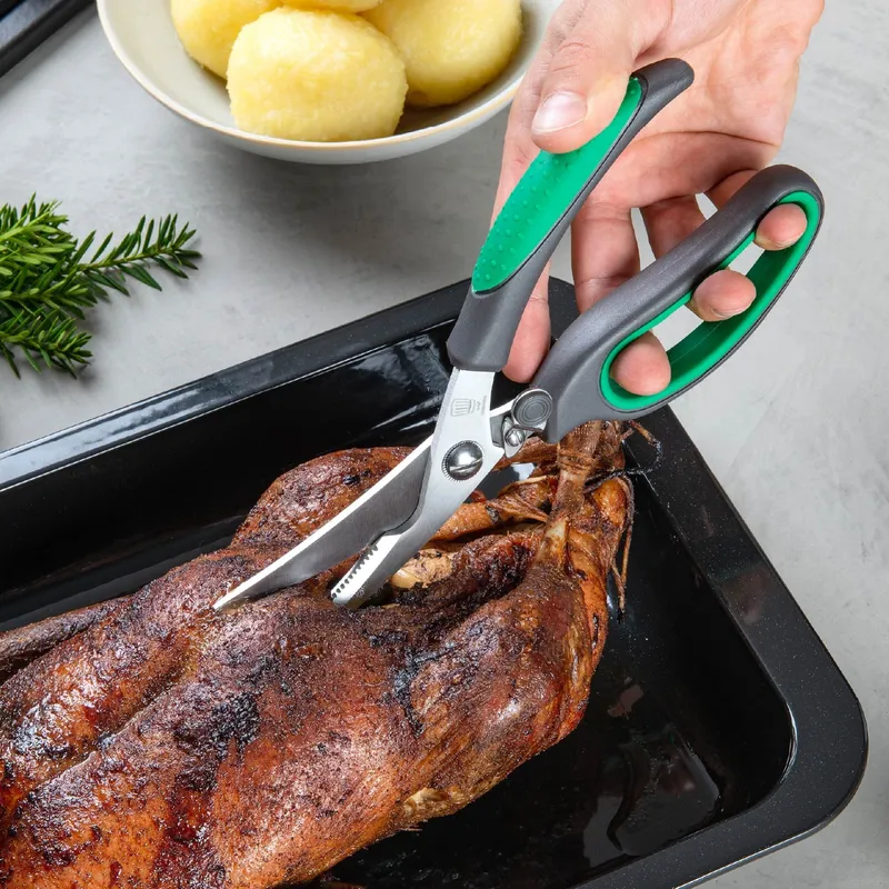 Chefkoch trifft Fackelmann Chefkoch trifft Fackelmann Geflügelschere Softgrip, 23cm, Edelstahl – Produktbild 2 von 3