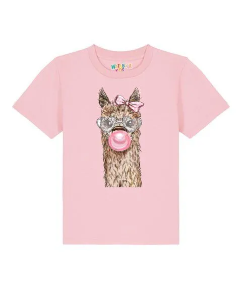 watabout.kids watabout.kids T-Shirt Kinder Alpaka, Cotton pink, – Produktbild 1 von 3