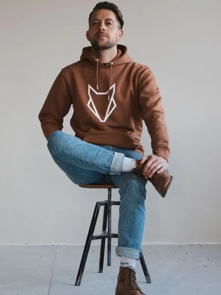 VEROIKON Unisex Fuchs-Hoodie back to Nature VEROIKON, Caramel, – Produktbild 2 von 3