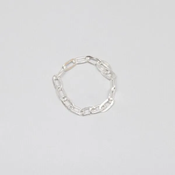 fejn jewelry fejn jewelry Ring `link chain`, Silber, – Produktbild 1 von 2