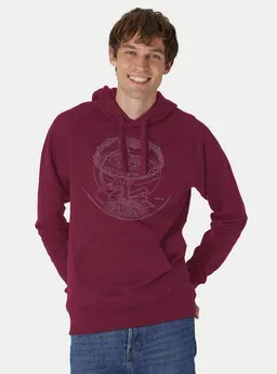 Peaces.bio - handbedruckte Biomode Peaces.bio - handbedruckte Biomode Bio-Herren-Kapuzensweater "Weltenesche" – Produktbild 1 von 1