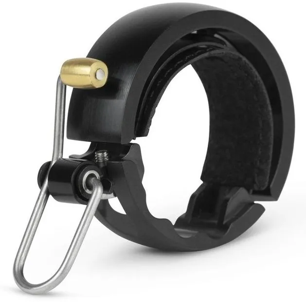 Knog Knog Oi Luxe Fahrradklingel groß 23.8 - 31.8mm mit Kabelführung matt schwarz – Produktbild 2 von 2