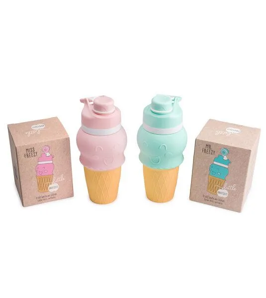 Brotzeit Brotzeit Miss und Mister Freezy, 500 ml Trinkflasche Quetschbeutel, Rosa, – Produktbild 2 von 3