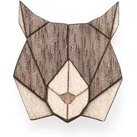 BeWooden BeWooden Brosche aus Holz - Luchs | Mode Schmuck – Produktbild 1 von 1