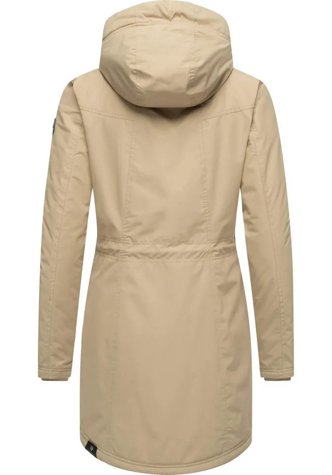 ragwear ragwear Wintermantel Elsien wasserdichter Winterparka mit Teddyfell-Futter, Braun, – Produktbild 4 von 4