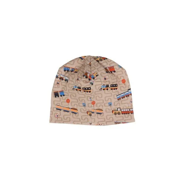Walkiddy Kinder Beanie GOTS zertifiziert Bio-Baumwolle, Beige, Zug-Muster, Walkiddy, Braun, – Produktbild 1 von 2