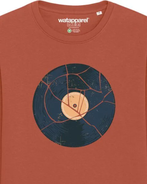 watapparel watapparel Sweatshirt Unisex Broken Vinyl, Heritage brown, – Produktbild 3 von 4