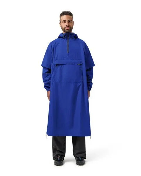 Maium Maium Vegan Regenmantel - Unisex Poncho - aus recycelten Materialien, Blau (electric blue), – Produktbild 3 von 4