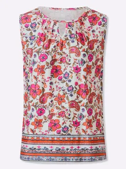 heine Shirttop ecru-fuchsia-bedruckt – Produktbild 1 von 1