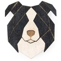 BeWooden BeWooden Brosche aus Holz "Border Collie"| Einzigartiges Mode Schmuck – Produktbild 1 von 1