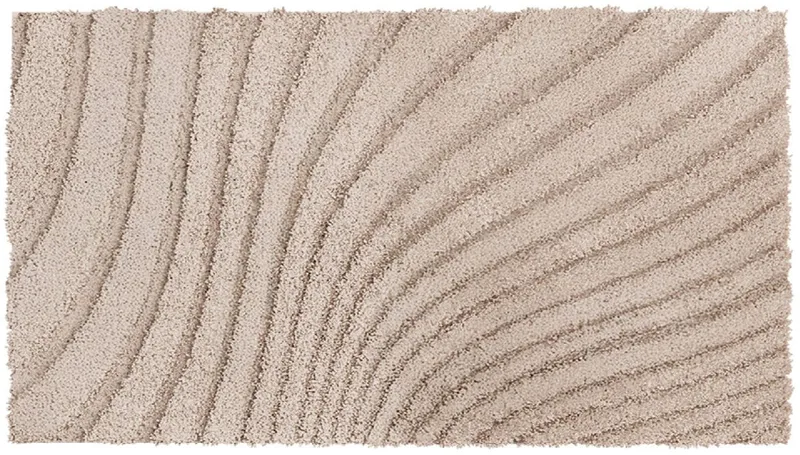 Grund Grund Badematte Caffi, Höhe 20 mm, rutschhemmend beschichtet, fußbodenheizungsgeeignet, Polyester, rechteckig, Zeitlos schönes Wellenmuster, mit Hoch-Tief, 5 Jahre Garantie, Beige, – Produktbild 7 von 7