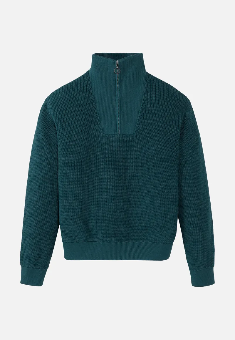 recolution Recolution Damen vegan Pullover Nigella Troyer Tiefblau, Teal, – Produktbild 1 von 2