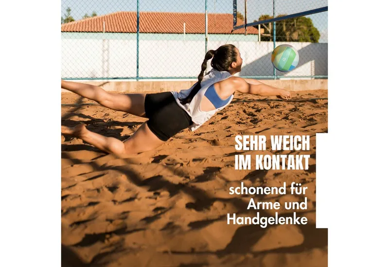 Momevo Beachvolleyball Offizieller Beachvolleyball - DVV zertifiziert, weich und robust, tolle Geschenkidee, Bunt, – Produktbild 4 von 5
