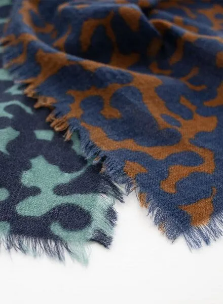 Djian Djian Schal aus Merino-Wolle – EDDA – mulesingfrei, Blau / braun, – Produktbild 4 von 4