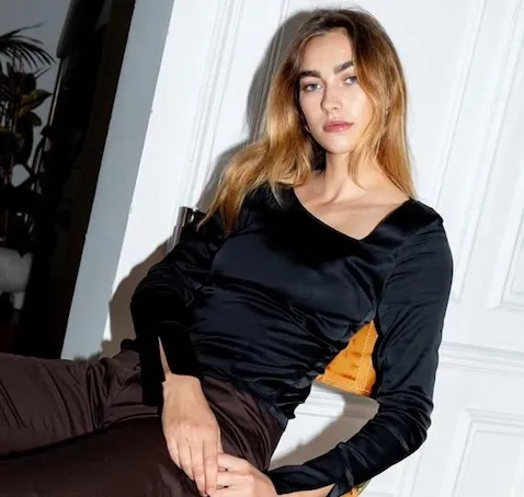 Avani Avani Damen vegan Top Azalea Schwarz, Schwarz, – Produktbild 2 von 2