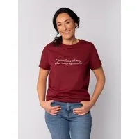 watapparel watapparel T-Shirt Frauen Socken habe ich mir schon immer gewünscht, Burgundy, – Produktbild 1 von 1