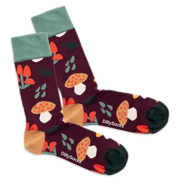 DillySocks DillySocks Bunte Socken, Bio Baumwolle, Mushroom Crush – Produktbild 1 von 1