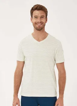 ORGANICATION ORGANICATION Gestreiftes T-Shirt aus Bio-Baumwolle mit Ärmeltasche – Produktbild 1 von 1