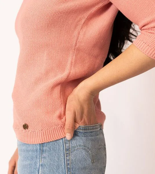 Gary Mash GARY MASH Leichter Strickpulli Valona aus Biobaumwolle, Rosa, – Produktbild 3 von 4
