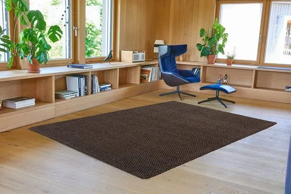 Prolana Prolana Handgefertigter Flachgewebe-Teppich "Loop" aus Wolle, Braun, – Produktbild 4 von 4